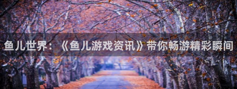 赢咖娱乐注册：鱼儿世界：《鱼儿游戏资讯》带你畅游精彩瞬间