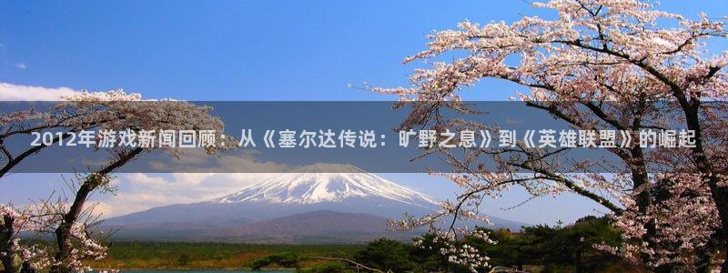 赢咖娱乐注册账号：2012年游戏新闻回顾：从《塞尔达传说：旷